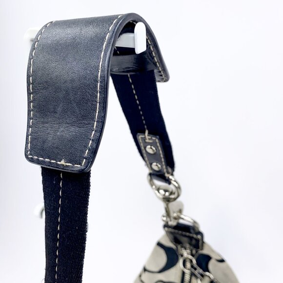COACH Hobo Signature Stripe Canvas Shoulder bag - E1094-F15197 - Picture 10 of 15